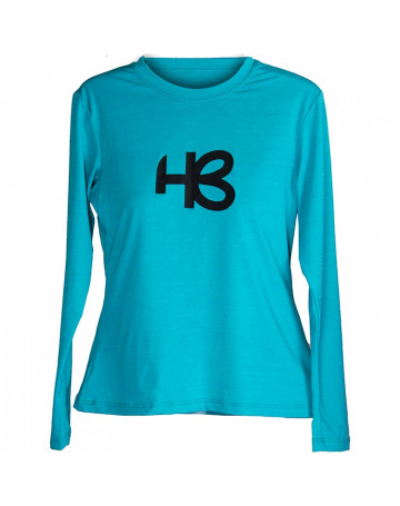 Camiseta HB Lycra Feminina Single Emblem Azul