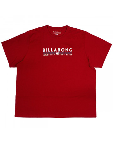 Camiseta Billabong Stripes Extra Grande - Vermelho