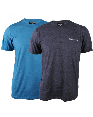 Camiseta Billabong Dual Cinza/Azul
