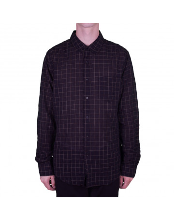 Camisa Osklen Wrinkler Grid Preto