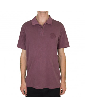 Camisa Polo Rip Curl Round Logo Vinho