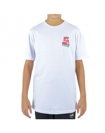 Camiseta Vans Boarded Juvenil - Branco