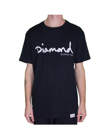 Camiseta Diamond Og Script Big Preta