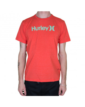 Camiseta Hurley Juvenil O&O Solid Vermelha Mescla