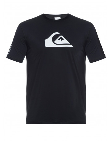 Camiseta Quiksilver Lycra Rashguard Tee Logo - Preta