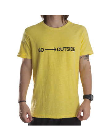 Camiseta Osklen Rough Go Outside Amarela