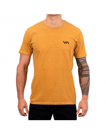 Camiseta RVCA VA Pigment Amarelo