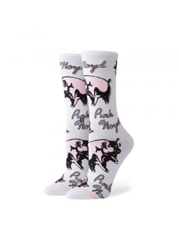 Meia Stance Animals - Gelo/Rosa