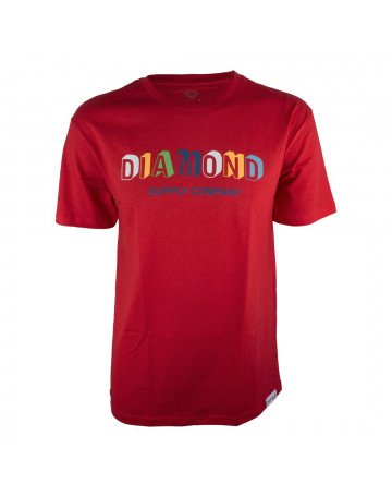 Camiseta Diamond Building Blocks Vermelha