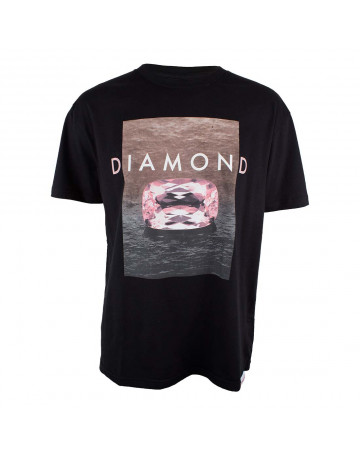 Camiseta Diamond Pink Gem- Preto