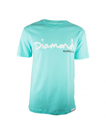 Camiseta Diamond OG Script - Verde Água