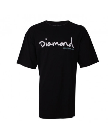 Camiseta Diamond Script Preta