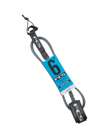 Leash FCS 6' Competition Essential Serie 5.5mm - Cinza