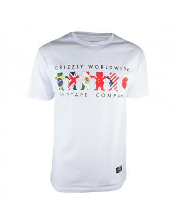Camiseta Grizzly Worldwide Tribe - Branco