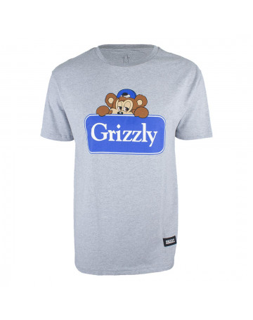 Camiseta Grizzly Travel Bear Cinza Mescla