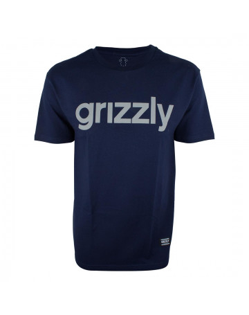Camiseta Grizzly Lowercase Logo Marinho