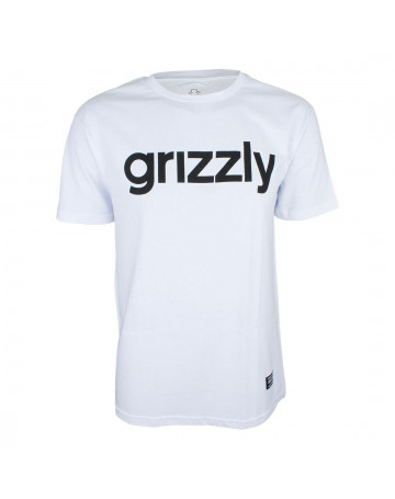 Camiseta Grizzly Lowercase Logo Branca