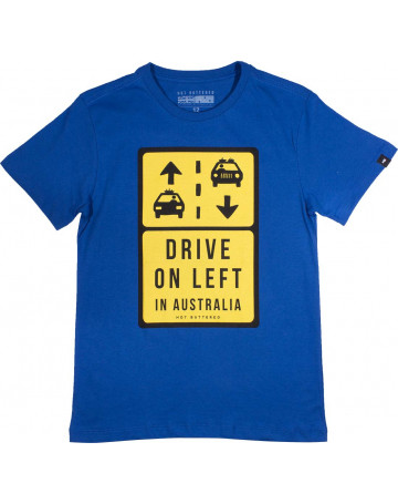 Camiseta HB Juvenil Drive On Left - Azul