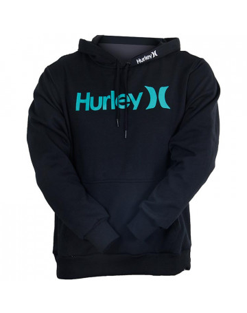 Moletom Hurley Canguru Logo - Preto
