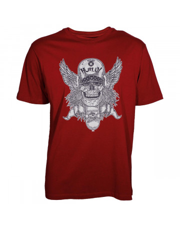 Camiseta Hurley Skull Skate - Vinho