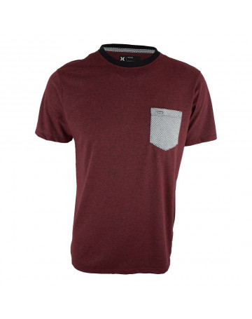 Camiseta Hurley Premium Pocket - Vermelho Mescla