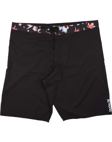 Bermuda Hurley Big Dark Extra Grande - Preta