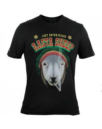 Camiseta Lost Rasta Sheep - Preto