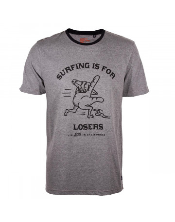 Camiseta Lost Surfing - Chumbo Mescla