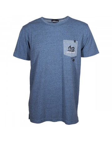 Camiseta Lost Surfboards - Azul Mescla