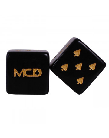 Kit de dados MCD Preto/Dourado 