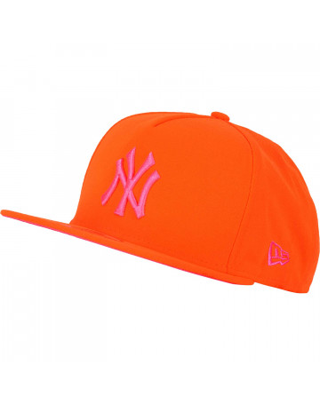 Boné New Era NY Yankees Fluorescente Laranja