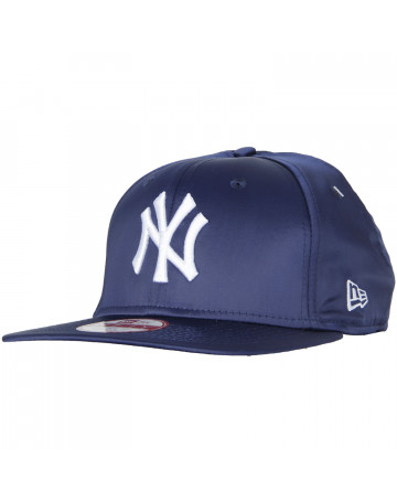 Boné New Era NY Classic Yankees Viza Couro - Azul