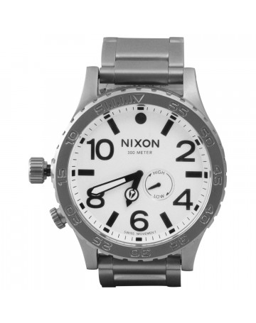 Relógio Nixon 51-30 Wide Sanded Steel - White