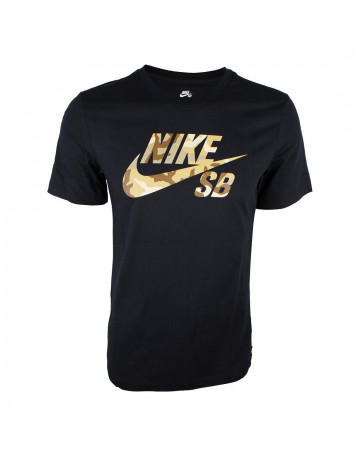 Camiseta Nike SB Icon Camo Preta