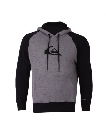 Moletom Quiksilver Juvenil Raglan Logo Hood - Cinza