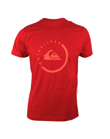 Camiseta Quiksilver Active Logo Vermelha