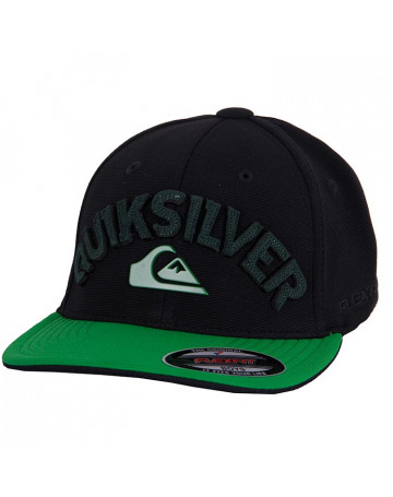 Boné Quiksilver Juvenil New Applique - Preto/Verde