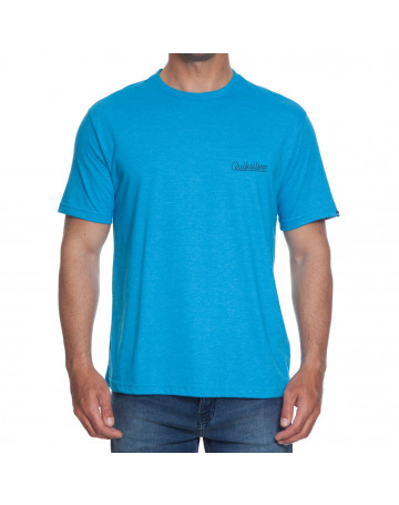Camiseta Quiksilver Boarding Company Extra Grande - Azul Mescla