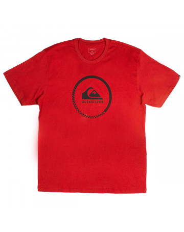 Camiseta Quiksilver Active Logo Extra Grande - Vermelho