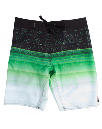 Bermuda Quiksilver Infantil Division Word - Verde/Preto