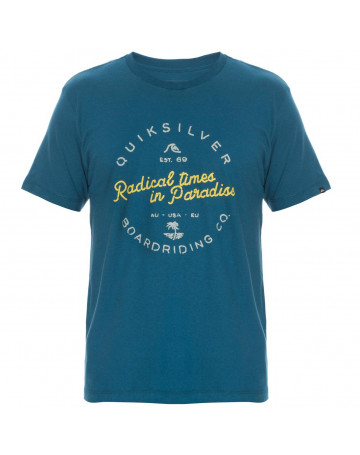 Camiseta Quiksilver Fader Creek - Azul