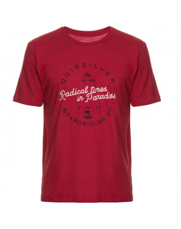 Camiseta Quiksilver Fader Creek - Vermelho