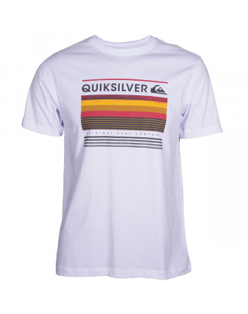 Camiseta Quiksilver Equator - Branco/Laranja