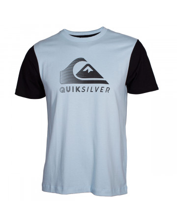 Camiseta Quiksilver Action Logo - Azul Claro