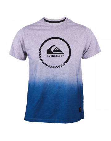 Camiseta Quiksilver Active Cinza Mescla/Azul