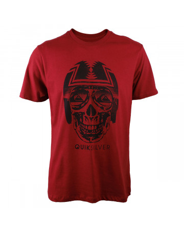 Camiseta Quiksilver Skull Lid Vermelha