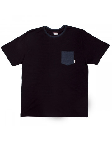 Camiseta Quiksilver Pocket - Preto/Vinho