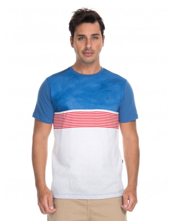 Camiseta Quiksilver Esp Digital - Azul/Vermelho