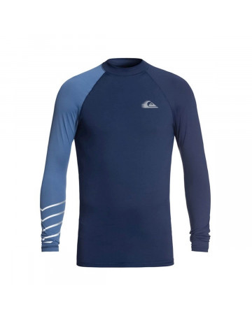 Camiseta Quiksilver Lycra Surf Active Azul