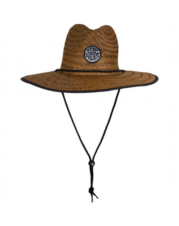 Chapéu de Palha Rip Curl Wetty Straw Hat - Marrom/Preto